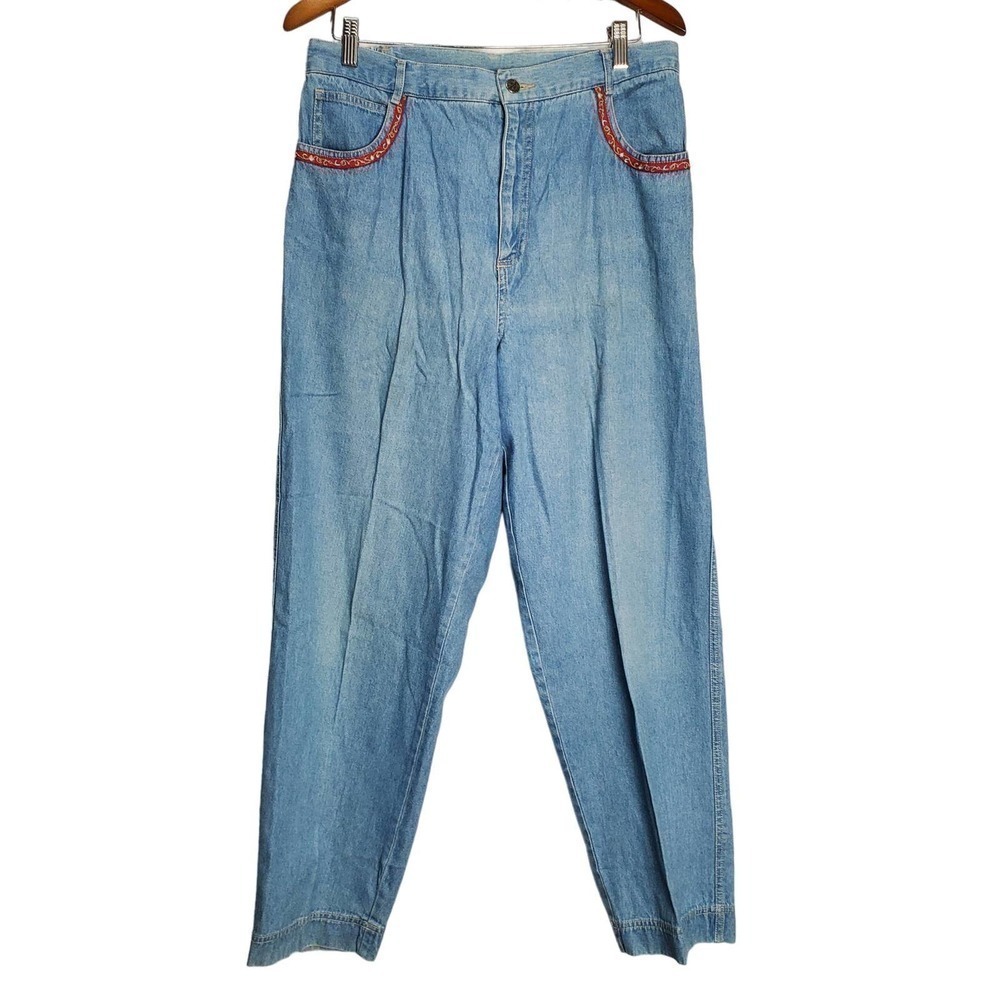 Stonebridge Jeans Womens Size 14 Vintage 90s Mom Jeans High Rise Straight Leg